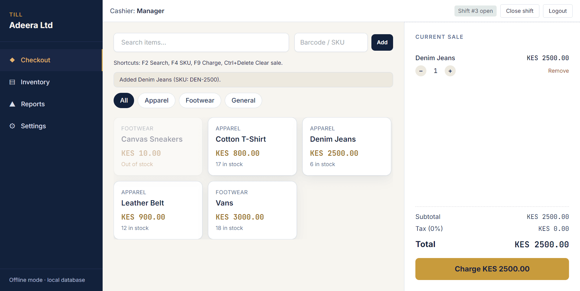 Kesho Labs POS — Barcode Scanning & Search